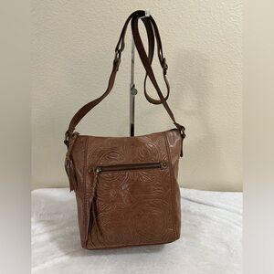 The Sak Tan Embossed Shoulder Bag